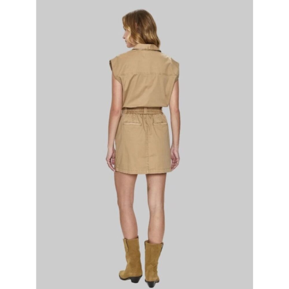 PISTOLA Women's Rosie Khaki Sleeveless Mini Dress Size Medium - Picture 2 of 12